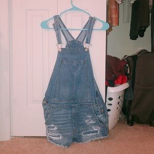 America. eagle overalls - medium wash
